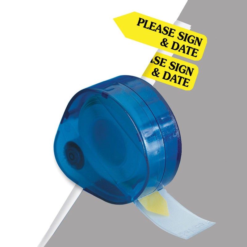 Redi-Tag Redi-Tag Please Sign and Date Arrows in Dispenser (RTG81124), Yellow, 1-Pack - Image 2